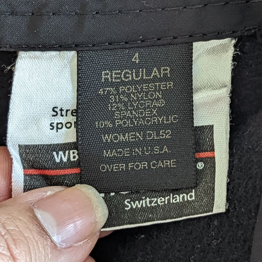 Vintage LL Bean Schoeller Snow Ski Pants Black Size 4 - Picture 9 of 11